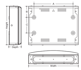 Invicta 3 Distribution Board 250A Cable Spreader Boxes Line Drawing Invicta 3 Distribution Board 250A Cable Spreader Boxes Line Drawing
