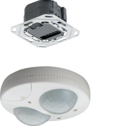 EE811 Presence detector 360°, 2 channels,  flush mounted,  white