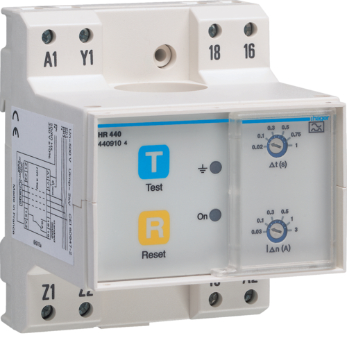 HR440 EARTH LEAKAGE RELAY 0.03-3A TIME DELAY TORROID 25MM