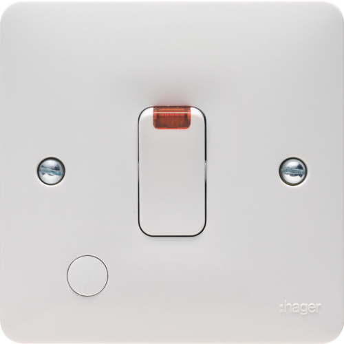 WMDP84FON 20A Double Pole Switch with LED Indicator & Flex Outlet
